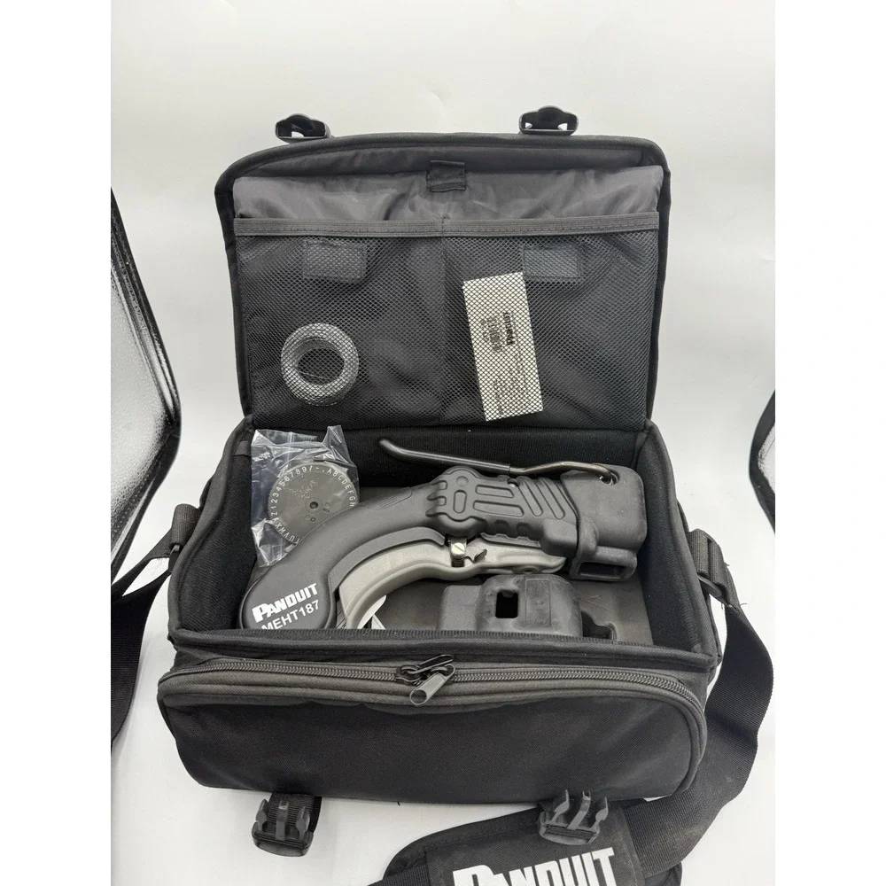 Panduit MEHT187 Embossing Hand Tool, On-Site Marking w/ Case, Tags &‎ Wire EUC